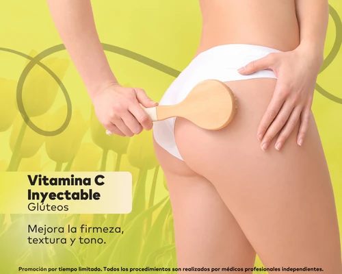 Vitamina C inyectable </br> en glúteos